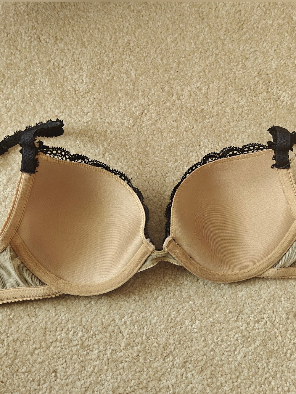 Aerie - Katie 32A Beige And Black Lace t-shirt bra - Picture 3 of 11